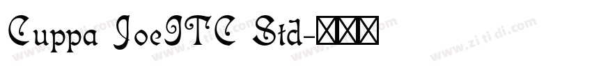 Cuppa JoeITC Std字体转换